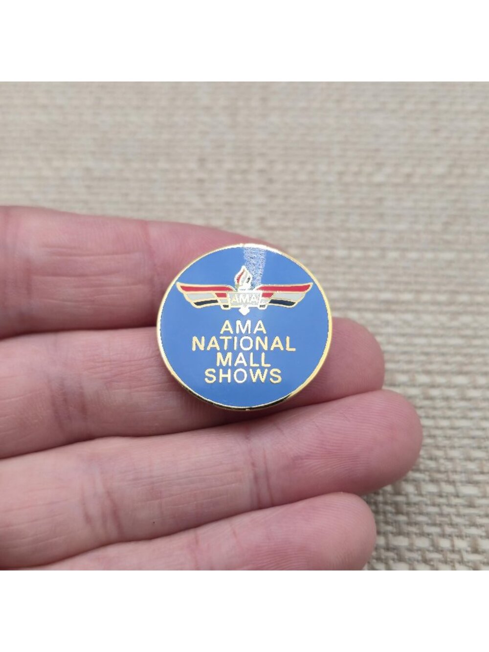 Vintage AMA National Mall Shows American Motorcyclist Association Enamel Pin A88